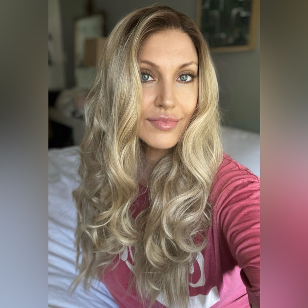 Glamorous Long Blonde Lace Front Mono Top Wig by Nikita Wigs (38)
